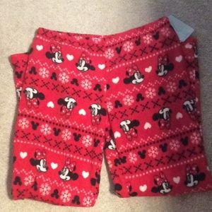 Minnie Mouse plush pajama pants